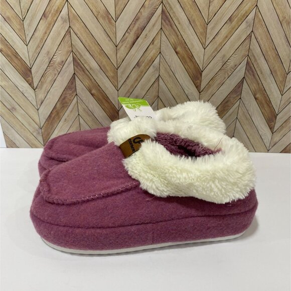 COFACE Womens Warm House Slippers Fuzzy Moccasin Pink slippers NWT Size 8 - Picture 7 of 10